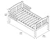 MCC White Solid Wooden Junior Toddler Kids Bed with Foam Mattress