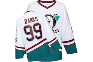 YWIES Mighty Ducks Jersey Movie Eishockey Trikot S-XXXL Charlie Conway #96 Adam Banks #99 90S Hip Hop Kleidung für Party