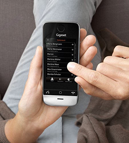 Gigaset SL910 Telefon - Schnurlostelefon / Mobilteil - mit Farbdisplay / Design Telefon / schnurloses Telefon - Freisprechen - schwarz