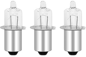 CALDARAX 3 sztuki HS3 2,4 W 6 V żarówki halogenowe, ciepła biel 2500 K, miniaturowe żarówki, uchwyt lampy PX13,5s, zapasowa żarówka do żarówki reflektora rowerowego, latarki