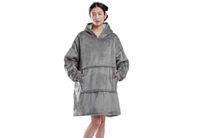 SBYMX Sweat Polaire Femme,Sweat à Capuche Super Dalian, Ultra Douce en Polaire Sherpa Chaude et Confortable,Taille Unique pour Femme, Fille, Adulte, Homme, garçon