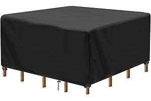 ‎INMUA INMUA Abdeckplane Gartenmöbel, Gartenmöbel Abdeckung Wasserdicht Winddicht UV-Beständiges 420D Oxford Geweb Schutzhülle für Gartentisch (150x150x70cm)