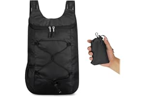 HIOQFR Mochila Plegable Ultraligera Viaje Mochilas Impermeables 20 Litros Bicicleta Mochila Montaña Pequeña Acampada Mochila Trekking Hombre Mujer Ciclismo Mochila Senderismo Foldable Backpack
