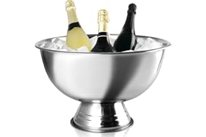 STIMO Champagnerschale Sektkühler Edelstahl Schale XXL 40cm Getränkekühler