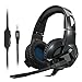 Price comparison product image Cocopa Gaming Headset, Gaming Headphone for PS 4 Nintendo 3DS X-box One PC Laptop Mac Tablet Surround - Over-ear Ear Pads Music and Game Headset Wired (Stereo with Mic) Soft