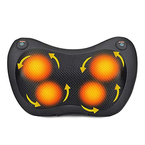 Preisvergleich Produktbild LLFFDC Massagekissen Shiatsu Massagegeräte für Nacken Schulter Rücken Elektrische Nackenmassagegerät mit Infrarot Wärmefunktion und 3D-rotierenden Massageköpfen für Auto Büro Zuhause