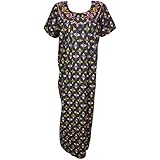 Indiatrendzs Women's Nighty Cotton Blend Printed Sleepwear Nightgown (Chest 46)