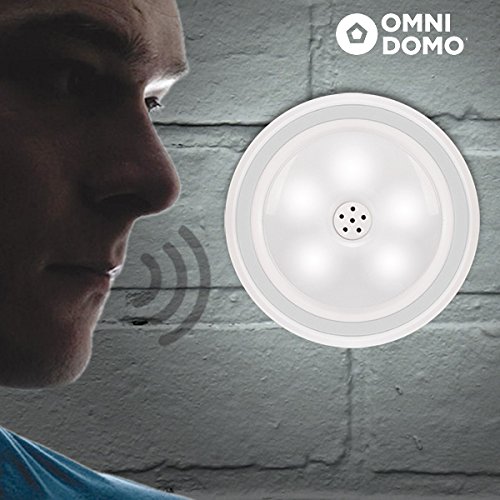 omnidomo Voluma Spot LED avec capteur de voix, Blanc, 2 x 8 cm