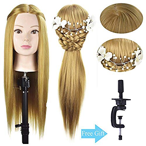 Tête de mannequin pour entraînement à la coiffure et à la cosmétologie