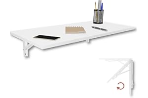 KDR PRODUKTGESTALTUNG Tavolo da pranzo pieghevole da parete, 80 x 40 cm, colore bianco, tavolo da pranzo, tavolo da bar da parete, tavolo pieghevole da parete per il montaggio a parete in ufficio, cucina, sala da pranzo