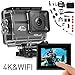 Produktbild BFULL Touchscreen mit Action Cam 4K Ultra Full HD Unterwasserkamera 20MP Wifi Action Kamera Wasserdicht Sport Helmkamera 170° Weitwinkel mit 2 Akku und kostenloses Zubehör Kits