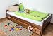 Produktbild Kinderbett / Jugendbett Kiefer Vollholz massiv A11, inkl. Lattenrost -120 x 200 cm - Nussfarben