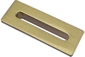 CORSO BATHROOMS Apres Sink Overflow Cover | Basin Sink Hole Cover Square | Brushed Brass | Rectangle Overflow Cover | Basin Trim for Bathroom Sink Toilet Wash Basin (Brushed Brass)