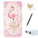 Produktbild Galaxy S8 Plus Handyhülle,Galaxy S8 Plus Hülle,TOUCASA® Brieftasche flip PU leder ledercase magnet leder klappbar Hülle etui tasche 360 grad Karte Halterung Kartenfächer extra Dünn Klapphülle Leinwand Buntes Ölgemälde für Samsung Galaxy S8 Plus-Flamingos+ Gratis Touch Stylus Pen & Staubstecker