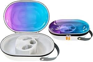 TUCANA Hard Carrying Case Compatible for Oculus Meta Quest 3, Color Gradient Transparent Case for VR Headset Controller and Official Head Strap Accessories