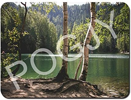 POGJY Mouse Pad Gaming 9.25 x 7.75 Inches, Premium-Textured Surface, Non-slip Rubber Base, Laser & Optical Mouse Compatible, Mouse mat - Lakeside image 795