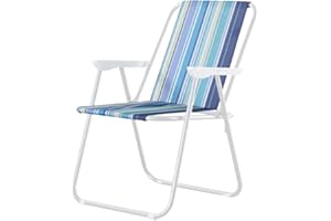 Spiaggina Mare Pieghevole Struttura in Metallo Leggera e Portatile Sedia Spiaggia Blu Pratiko Life