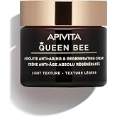 Apivita Queen Bee Absolute Anti-Aging Regenerating Cream - Light Texture - Facial Moisturizer with Royal Jelly, Propolis and