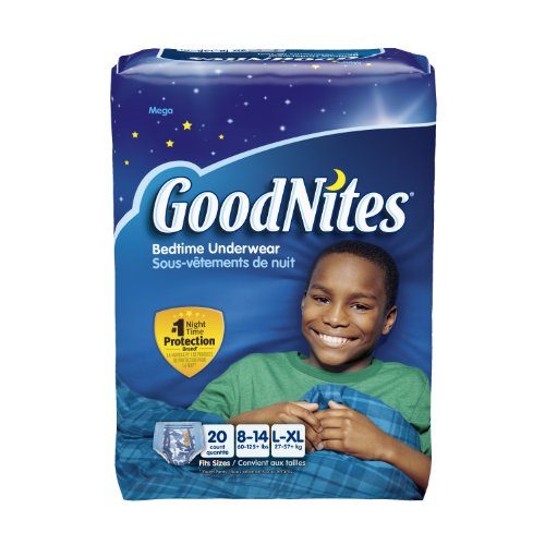 Goodnites Huggies Boys Underwear Large/Extra Large, Boy, 20 Count (Pack Of 3), Packaging May Vary