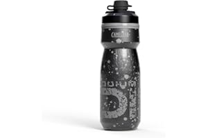 Camelbak Podium Dirt Series Chill 620ml botella de agua para bicicleta – tapa autoadhesiva – a prueba de fugas – libre de BPA – pared doble aislada – diseño ergonómico – Sierra Red, talla: OS
