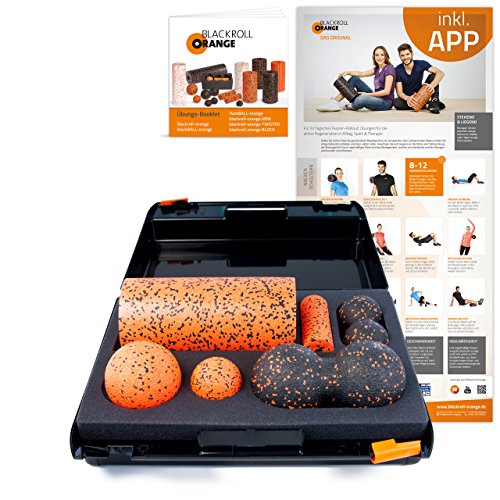 Blackroll Orange (Das Original) DIE Selbstmassagerolle - SMR-Set PRO inkl. Koffer, Übungs-DVD, -Poster und -Booklet