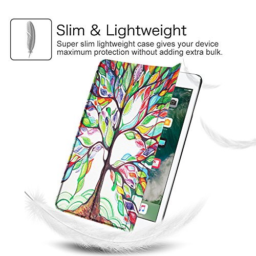 Fintie iPad 9.7 Zoll 2017 Hülle – Ultra Schlank Superleicht Ständer Smart Shell Case Cover Schutzhülle Tasche mit Auto Schlaf / Wach Funktion für Apple iPad 2017 Neue Modell, Liebesbaum - 2