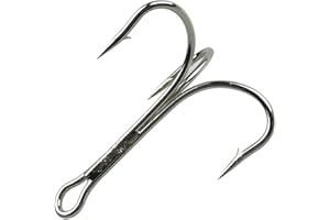 JSHANMEI Big Game Treble Fishing Hook Strong Large Size Sea Fishhooks Saltwater Classic Treble Hooks,Size 6/0,7/0,8/0,10/0
