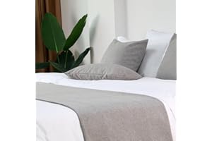 QRGMKL Corredores de Cama del Norte de Europa y Cojines a Juego Corredor de Cama Simple Moderno para el pie de la Cama Bufanda de Cama Suave para el Hotel Dormitorio-Gray||210X48cm for 1.5m Bed
