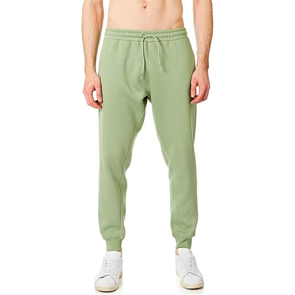 AMY COULEE Mens Cotton Athletic Pants Open Bottom Benin - View #11