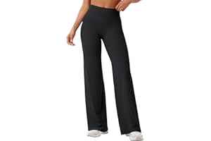 YEOREO Seamless Yoga Trousers Women Straight Leggings High Waist Flared Leggings Sports Yoga Leggings Women Opaque Flared Trousers