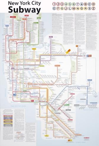 New York City Subway Map by John Tauranac 36"x24" Art Print Poster