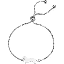 TEAMER Orecchini Rotondi A Forma Di Bassotto Seduto - Gioielli In Acciaio Inox Per Donna E Uomo, Regalo Per Amanti Dei Cani