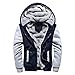 Produktbild Felicove Herren Winter Warmer Fleece Kapuzenmantel Reißverschluss Pullover Jacke Outwear Mantel Übergröße