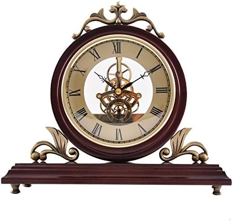 Continental Sitting-Modern Living Room Wooden Two-Sided Clock Stylish Mute Bedroom Desktop Pendulum Is ,0816