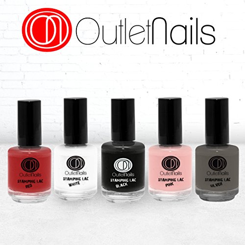 Pack 5 Stamping Lac/Stamping Lac 15ml / Nail Stamping Deco/Alta calidad/Decoración Uñas