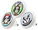 Produktbild Möbelknopf Set 0203 Kinder Pinguine 3er Keramik mit moderner kuppelförmiger Oberfläche in glänzender edler Glas Optik in verschiedenen Designs und Farben