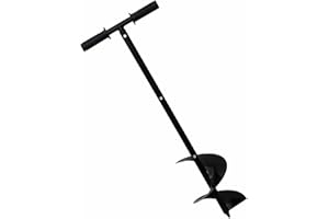 8" 200mm Manual Post Hole Auger Digger – Heavy Duty Hand Drill for Digging Holes, Gardening, Fence Posts, Planting Flowers & Bulbs, Ice Drilling, and Fertilizer Mixing