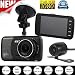 Produktbild KINGKO 4 '' Dual Objektiv Kamera HD 1080 P Auto DVR Fahrzeug Video Dash Cam Recorder G-Sensor (Schwarz)