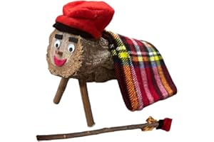 . ILUMINA TU VIDA . PANDA HOME Panda Home Tronco de Navidad Varios Tamaños y Accesorios, CAGA TIÓ y TIÓ DE Nadal N2 con Palo y Manta 21x7cm con Palo y Manta