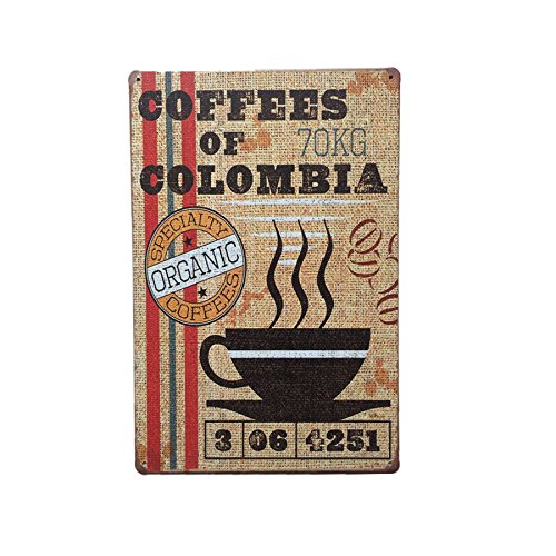 Placas Arte Cartel de Muestra Metal Vintage Decoración Pared Café Ca