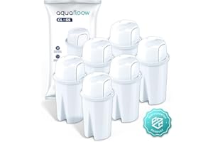 Aquafloow Cartuchos de Filtro Clásicos Compatible con BRITA Classic, Kenwood, Laica, PearlCo y Dafi Classic, 6 unidades
