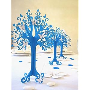 Taufe |Herzbaum| Tischdeko| mit Schmetterlingen | höhe 23cm türkis 1stk mit 10 Schmetterlingen oder Vögel zum selbst ankleben