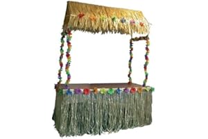 SHATCHI Nylon Tiki Table Skirt (108in x 29in) - Tropical Hawaiian Party Decorations