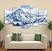 Produktbild Leinwand HD Print Bild Modulare Wandkunst 5 Stücke Snow Mountain Pinnacle Malerei Landschaft Poster Wohnzimmer Dekoration