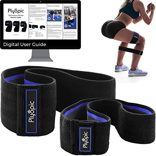 Plyopic Bandes Elastiques de Resistance - Bandes Souples et Antidérapantes pour Les Fessiers, Hanches et Jambes | Idéal pour Fitness, Musculation, Sports, Crossfit et Pilates