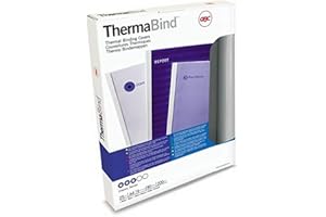 GBC Thermal Binding Covers 6 mm Clear/White (Pack of 25)