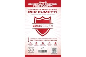 STUDIO SUPERNOVA - BUSTE PROTETTIVE studio supernova - 100 buste protettive manga 5 (17 x 22,7 cm) Trasparente, spessi fino a 3,8 cm, ideali per Made in Abyss, le Jpop Light Novels e Death Note (solo volume 13)