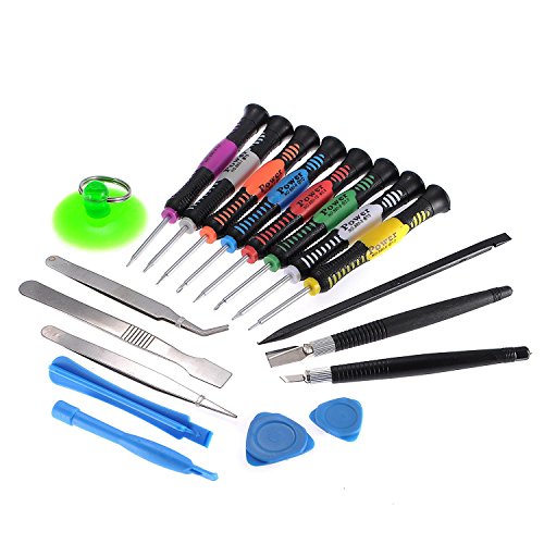 JZK® 19 In 1 Reparatur Öffnungs Werkzeug Kit Schraubendreher Set Für iPhone 3GS,4,4S,5,5S,5C,6,6 plus,6s,6s plus iPad 1,2,3,4 iPod iTouch PSP NDS & HTC ,Samung Galaxy S3 , S4 , S5,S6 ,Note3,Note 4,Nokia, Strapazierfähiger PVC Saugnapf Mit Naylon Spugder Für Display Ersatz - 2