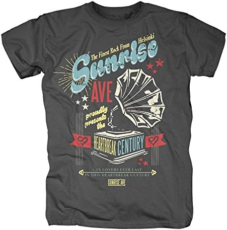 Sunrise Avenue Heartbreak Century - Grammophone T-Shirt Charcoal XL