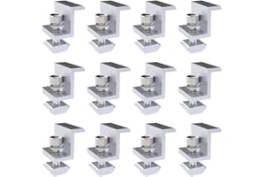 Frotox Lot de 12 supports de panneau solaire, support de panneau solaire, supports de panneau solaire, fixation pour panneau solaire, pour hauteur de module 35 mm, avec écrous et vis